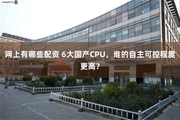 网上有哪些配资 6大国产CPU，谁的自主可控程度更高？