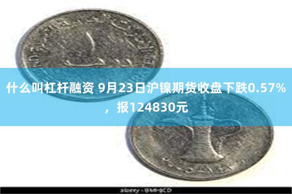 什么叫杠杆融资 9月23日沪镍期货收盘下跌0.57%，报124830元