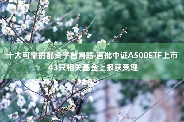 十大可靠的配资平台网站 首批中证A500ETF上市 43只相关基金上报获受理