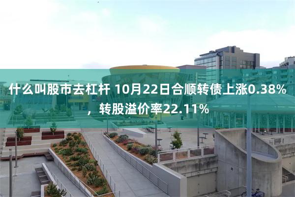 什么叫股市去杠杆 10月22日合顺转债上涨0.38%，转股溢价率22.11%